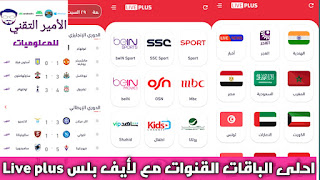 تحميل تطبيق لايف بلس LIVE PLUS APK أخر إصدار 2025 لمشاهدة القنوت والمباريات للاندرويد